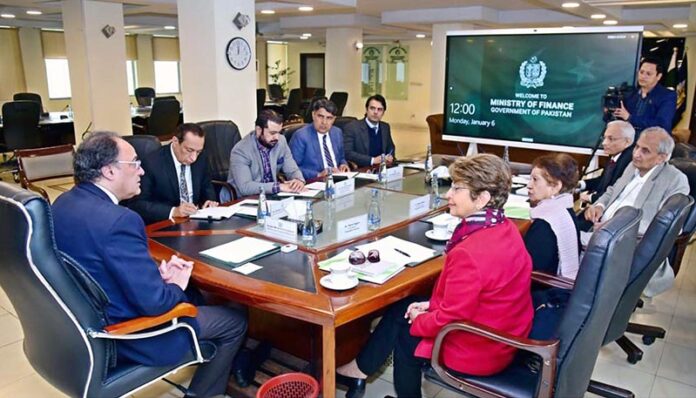 Federal Minister for Finance and Revenue Senator Muhammad Aurangzeb is called on by a delegation of Population Council, led by President Dr. Rana Hajjeh at the Finance Division