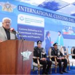 Chairman Federal Board of Revenue Rashid Mahmood Langrial addressing the ceremony held to mark International Customs Day at the Customs House