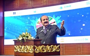 Rana Mashhood Ahmed Khan, Chairman Prime Minister’s Youth Programme addressing the inaugural session of the Commonwealth Asia Youth Alliance summit.