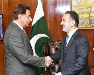 Ambassador of Turkiye Dr. Irfan Neziroglu call on Speaker National Assembly Sardar Ayaz Sadiq at Parliament House.