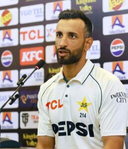 West Indies test cricket team captain Kraigg Brathwaite addressing a press conference prior to first Test cricket match between Pakistan and West Indies at Multan Cricket Stadium.