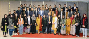 Students and faculty members of Quaid-I-Azam University, Islamabad visiting Senate Museum at Parliament House in federal capital