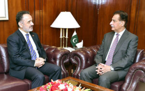 Ambassador of Turkiye Dr. Irfan Neziroglu call on Speaker National Assembly Sardar Ayaz Sadiq at Parliament House.