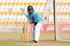 West Indies cricket team players in action during practice session ahead of the first Test Cricket Match against Pakistan at Multan Cricket Stadium.