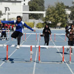Girl students participating in the race competition during Sports Festival’25 at Public School Sports complex