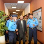 President Asif Ali Zardari being briefed about the National Aerospace Science and Technology Park (NASTP), during his visit to NASTP