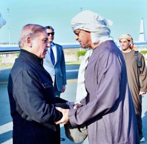 Prime Minister Muhammad Shehbaz Sharif meets the President of U.A.E., His Highness Sheikh Mohammad bin Zayed Al Nahyan.