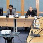 Senator Zeeshan Khanzada, Chairman Senate Standing Committee on Overseas Pakistanis and Human Resource Development presiding over a meeting of the committee at Parliament Lodges