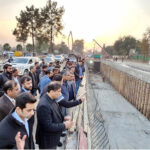 Federal Minister for Interior Mohsin Naqvi visiting Serena Chowk Interchange Project