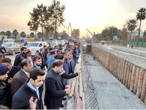 Federal Minister for Interior Mohsin Naqvi visiting Serena Chowk Interchange Project