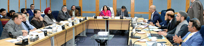 Senator Palwasha Mohammad Zai Khan, Chairperson Senate Standing Committee on Information Technology and Telecommunication presiding over a meeting of the committee at Parliament Lodges