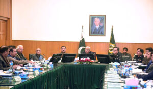Chairman National Assembly Standing Committee on Railways Rai Hasan Nawaz Kharl Presiding over the meeting at Railway Headquarters