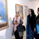 Women immerse themselves in the beauty of Sufism through art at a captivating painting exhibition held at Al-Hammar Hall