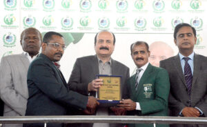 Chairman Prime Minister's Youth Programme Rana Mashood Ahmed Khan addressing at the launching ceremony of Prime Minister's Boxing Talent Hunt at Lyari's Kakri Ground