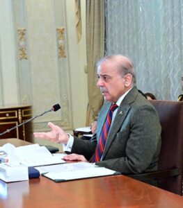 Prime Minister Muhammad Shehbaz Sharif chairs a meeting of the Federal Cabinet.