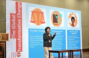 Deputy Secretary Prime Minister Youth Programme Dr. Muhammad Ali Malik addressing during Commonwealth Asia Youth Alliance Summit.