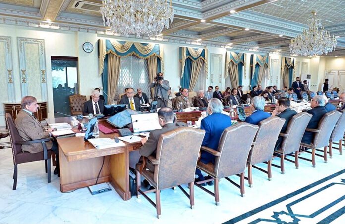 Prime Minister Muhammad Shehbaz Sharif chairs a meeting of the Federal Cabinet