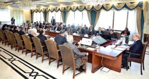 Prime Minister Muhammad Shehbaz Sharif chairs the Federal Cabinet Meeting.