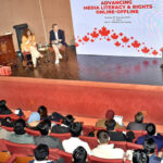 Canadian Journalist Daniel Arsenault speaking during Conference on Advancing Media Literacy and Rights Online-OffLine at Alhamra Art Center