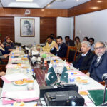 Federal Minister for National Food Security & Research Rana Tanveer Hussain, chairing meeting at International Centre for Chemical and Biological Sciences (ICCBS)