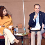 Canadian Journalist Daniel Arsenault speaking during Conference on Advancing Media Literacy and Rights Online-OffLine at Alhamra Art Center