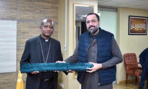 Federal Minister for Religious Affairs and Inter-Faith Harmony Chaudhary Salik Hussain met with Archbishop Germano Penemote, Ambassador Vatican City