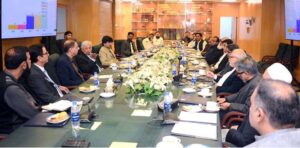 Federal Minister for National Food Security &Research Mr. Rana Tanveer Hussain Chairing a meeting with Rice Exporters Association of Pakistan (REAP) at TDAP office