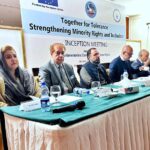 Parliamentary Secretary Saba Sadiq attends the Inception meeting of the project "Together for Tolerance: Strengthening Minority Rights and Inclusion " organized by PCHR at Hotel Best Western