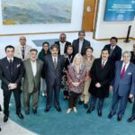 High level parliamentary delegation from Pakistan led by Chairman Senate, Syed Yousaf Raza Gilani in a group photo with newly elected Speaker of Irish Parliament, TD Verona Murphy