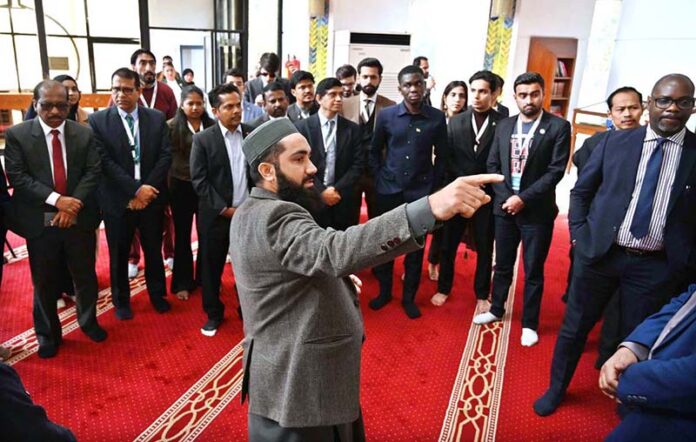The delegates of The Commonwealth Asia Youth Alliance (CAYA) Summit-2025 visit Faisal Masjid during city tour of the federal capital
