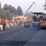 The road is being carpeted by heavy machinery as the Serena Chowk Interchange Project nears completion, soon to open for normal traffic, marking a key milestone in the Federal Capital