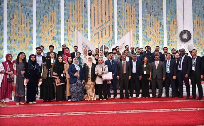 The delegates of The Commonwealth Asia Youth Alliance (CAYA) Summit-2025 visit Faisal Masjid during city tour of the federal capital