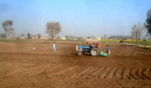 A farmer plows his field, preparing the land with hopes of a bountiful harvest for the next crop along Jhumra Road on the outskirts of the city