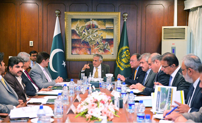 Chief Minister Sindh Syed Murad Ali Shah calls on the Deputy Prime Minister and Foreign Minister Senator Mohammad Ishaq Dar. He was accompanied by MNA Syed Naveed Qamar as well as Sindh Planning Minister, Chief Secretary Sindh, Chairman P&D Sindh and Finance Secretary Sindh