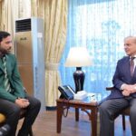 Prime Minister Muhammad Shehbaz Sharif meets snooker champion Muhammad Asif
