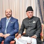 H.E. Vice Admiral (R) Faisal Rasul Lodhi, High Commissioner of the Islamic Republic of Pakistan to the Republic of Maldives and Deputy Head of Mission, Zulqurnain Ahmad during a meeting with the President of Maldives, His Excellency Dr. Mohamed Muizzu