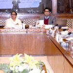 Senator Quratulain Marri, chairperson senate standing committee on planning, development and special initiatives presiding over a meeting of the committee at Parliament House