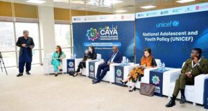 Experts seated at the session on "National Adolescent and Youth Policy" in the CAYA Youth Summit 2025