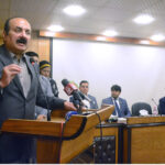 Chairman Prime Minister's Youth Program, Rana Mashhood Ahmad Khan, addressing the Certificate Awarding ceremony of PMYP at Institute of Cost and Management Accountants of Pakistan