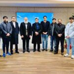 Federal Minister for Commerce, Jam Kamal Khan receives a warm welcome upon his arrival in South Korea; officials from the Pakistani Embassy, Business Association, and TIO present a bouquet to mark the occasion