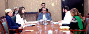 Senator Jan Muhammad, Convener Pakistan-Tanzania Parliamentary friendship group presiding over a meeting of the friendship group at Parliament House