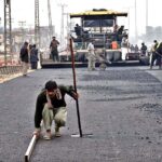 The road is being carpeted by heavy machinery as the Project nears completion, soon to open for normal traffic at packages Mall