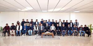 Hon'ble Mr. Justice Yahya Afridi, Chief Justice of Pakistan in a group photo with delegation of Press Association of Supreme Court at Supreme Court in federal capital.