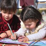 Children visitors busy in making drawing at a UNICEF painting stall during the closing ceremony of PDA Food & Culture Family Festival with the support of UNICEF at Regi Model Town Park
