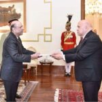 The High Commissioner-designate of Republic of Malta, Mr. Raymond Bondin, presenting his diplomatic credentials to President Asif Ali Zardari at Aiwan-e-Sadr