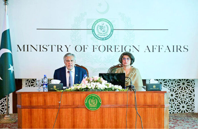 Deputy Prime Minister and Foreign Minister Senator Mohammad Ishaq Dar addressed the trainees of the 52nd Common Training Programme who visited the Ministry of Foreign Affairs