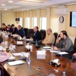 Federal Minister for Finance and Revenue Senator Muhammad Aurangzeb chairing a meeting of the Cabinet Committee on State-Owned Enterprises (CCoSOEs) at the Finance Division