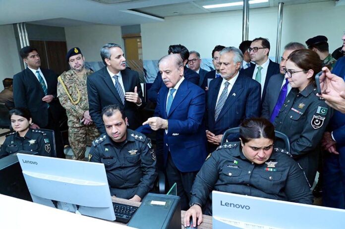 Prime Minister Muhammad Shehbaz Sharif tours the state-of-the-art facility of FBR's Faceless Customs Assessment System at South Asia Pakistan Terminal