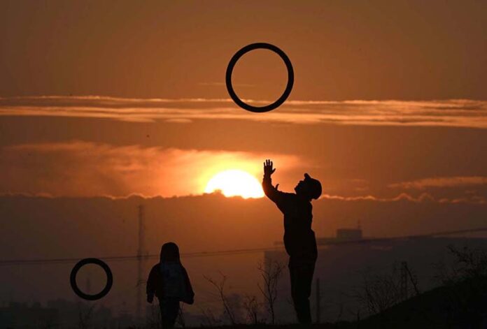 A beautiful view of sunset in the Federal Capital