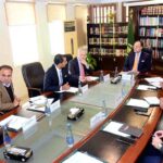 Federal Minister for Finance and Revenue, Senator Muhammad Aurangzeb, chairs a meeting with the leadership of the Pakistan Microfinance Investment Company (PMIC). The PMIC delegation led by Naveed A. Khan, Chairman PMIC